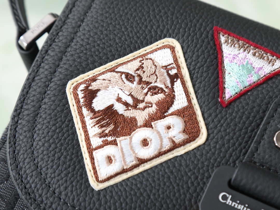 Dior Messenger Bag Cow Leather Black Mini Size S