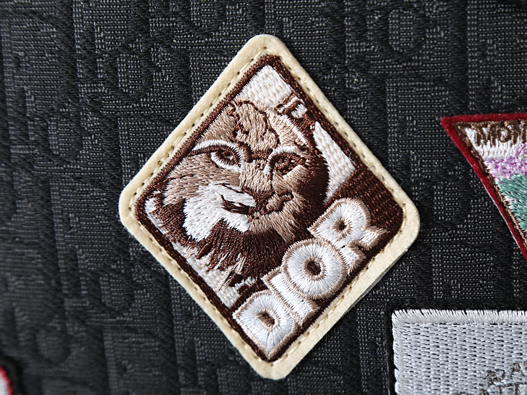 Dior Shoulder Bag Cow Leather Black M-l-s