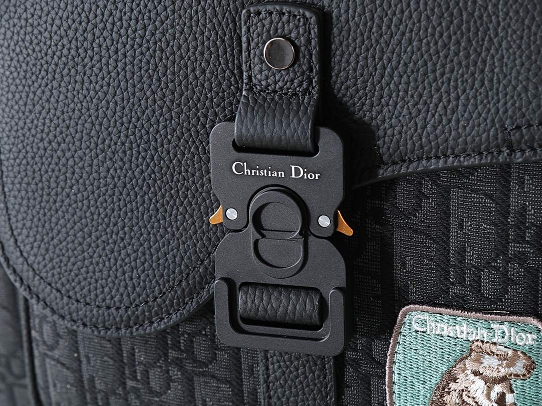 Dior Shoulder Bag Cow Leather Black M-l-s