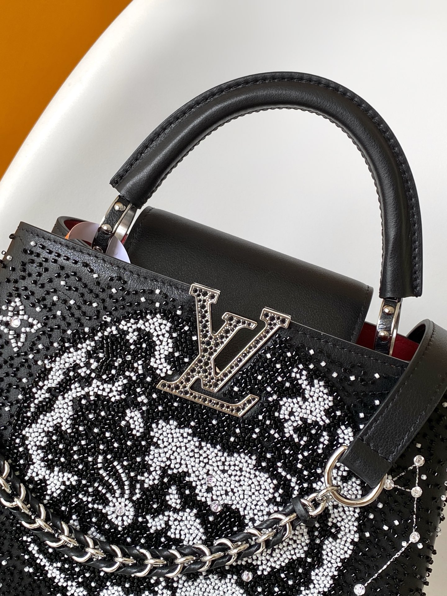 Louis Vuitton Basic Bag Cow Leather Black M-s