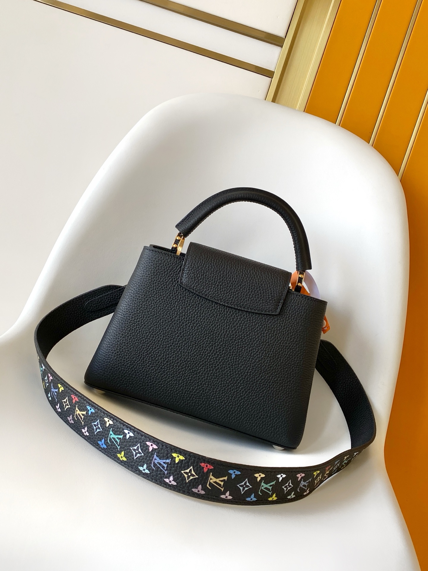 Louis Vuitton Basic Bag Cow Leather Black M-l-s