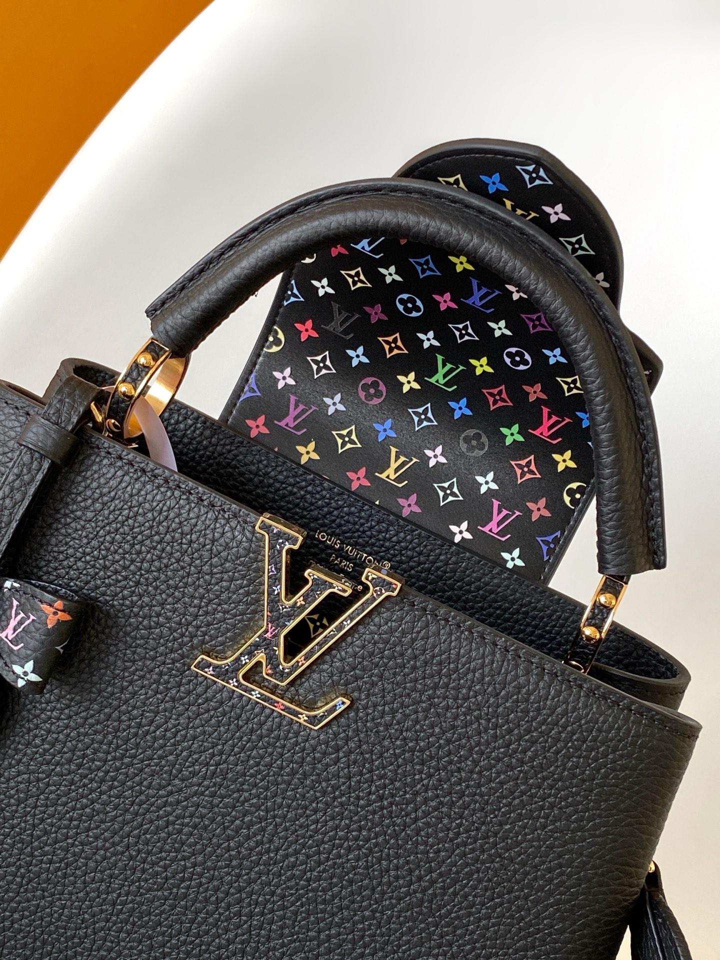 Louis Vuitton Basic Bag Cow Leather Black M-l-s