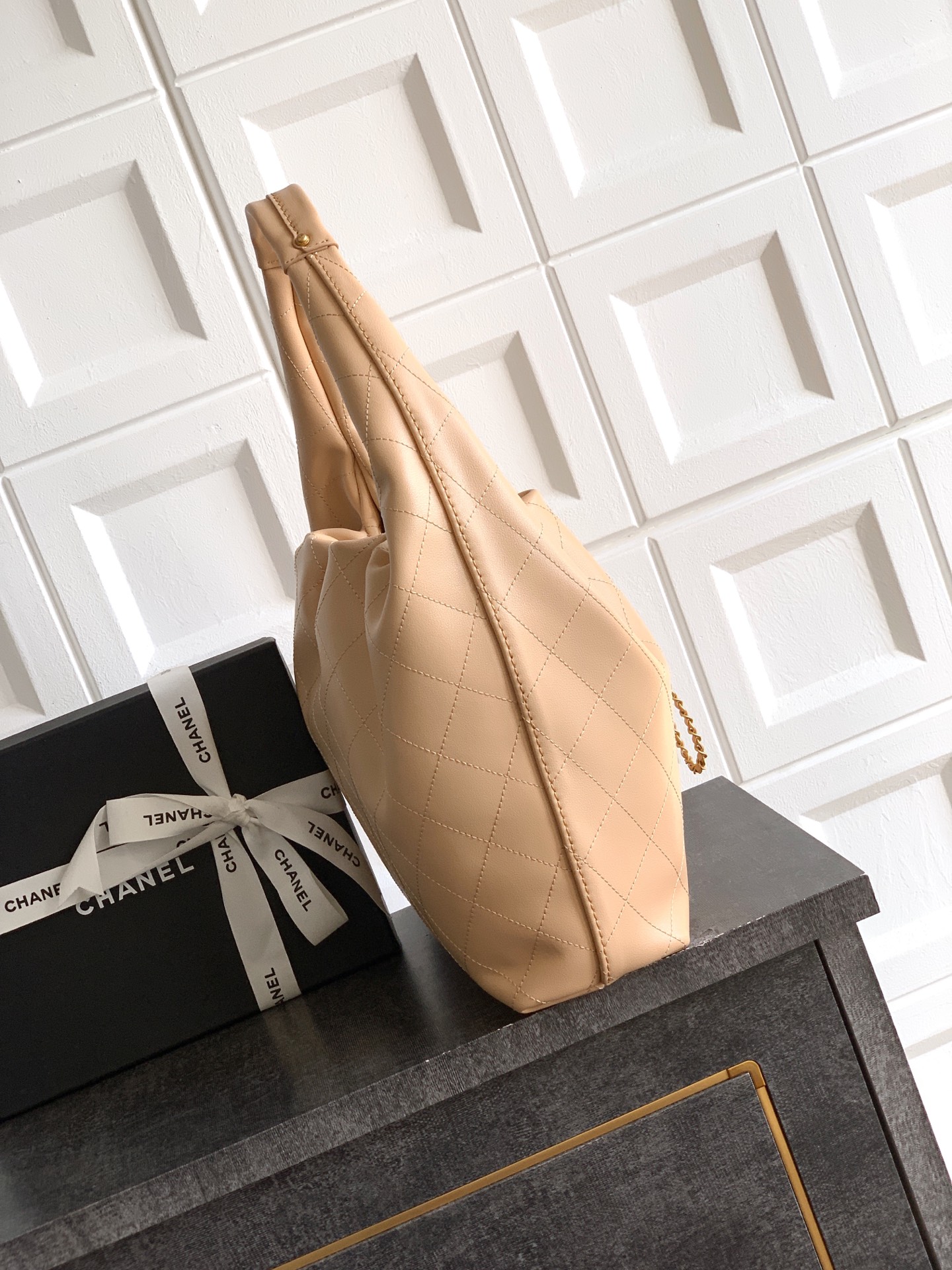 Chanel Male Basic Bag Cow Leather 12cm-l-s