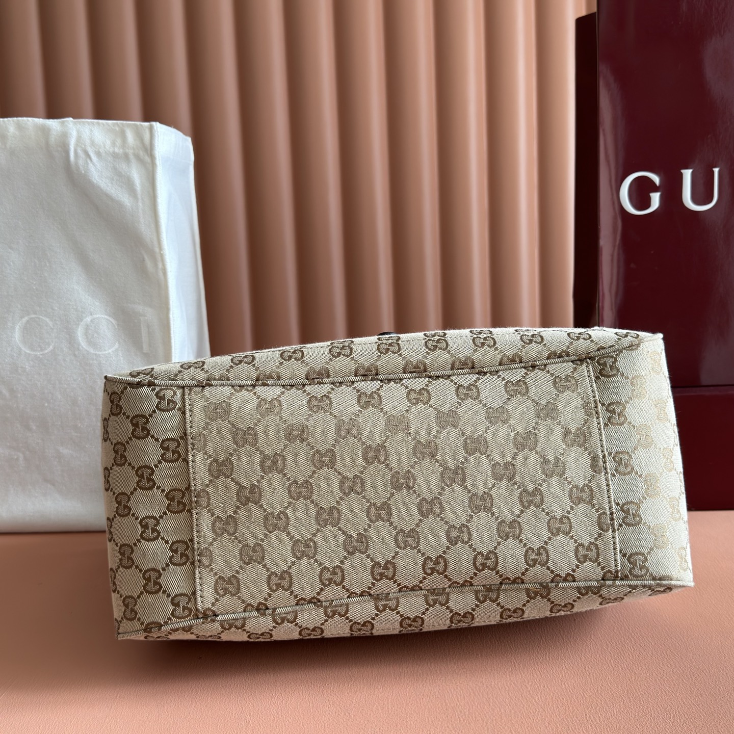 Gucci Tote Bag Canvas Brown