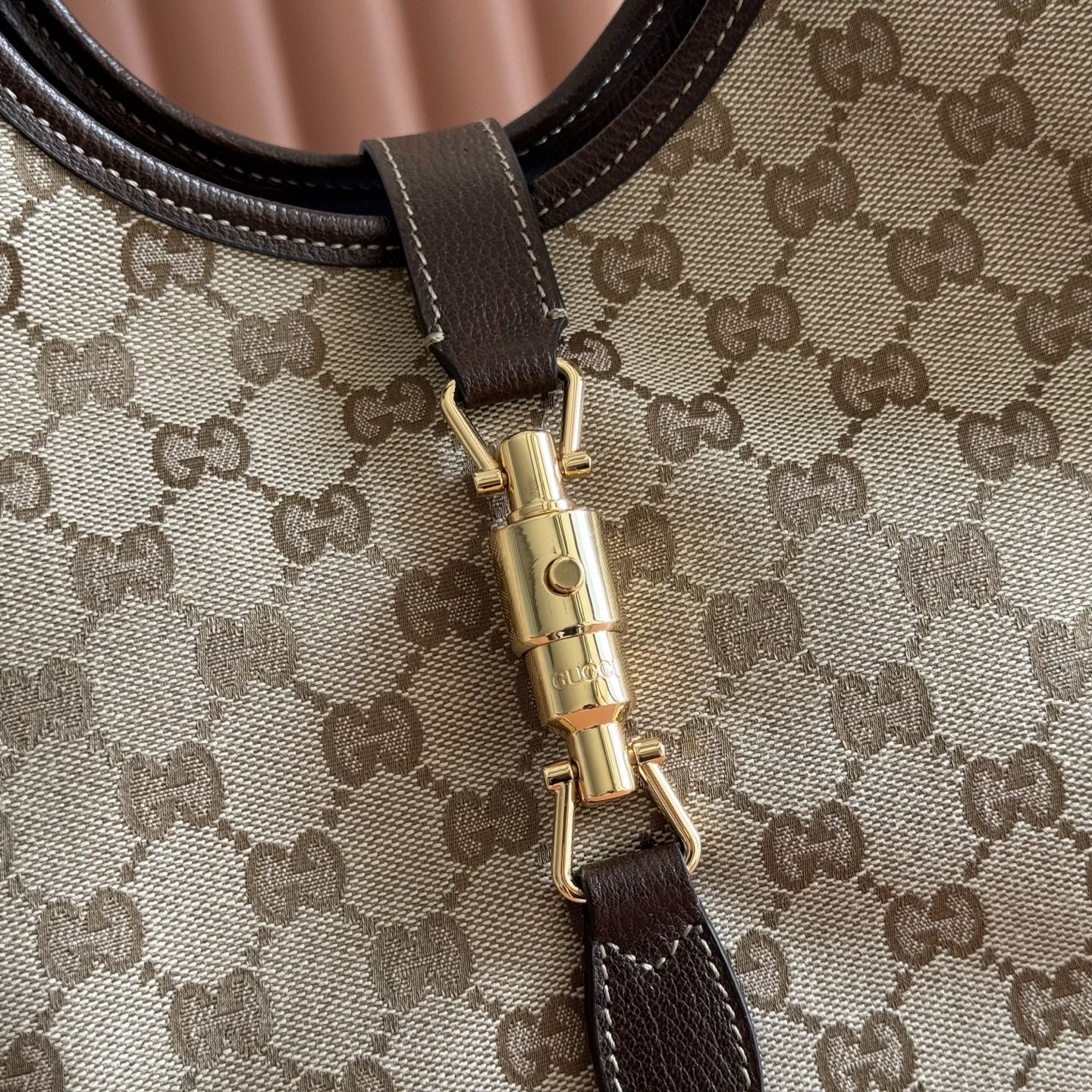 Gucci Tote Bag Canvas Brown