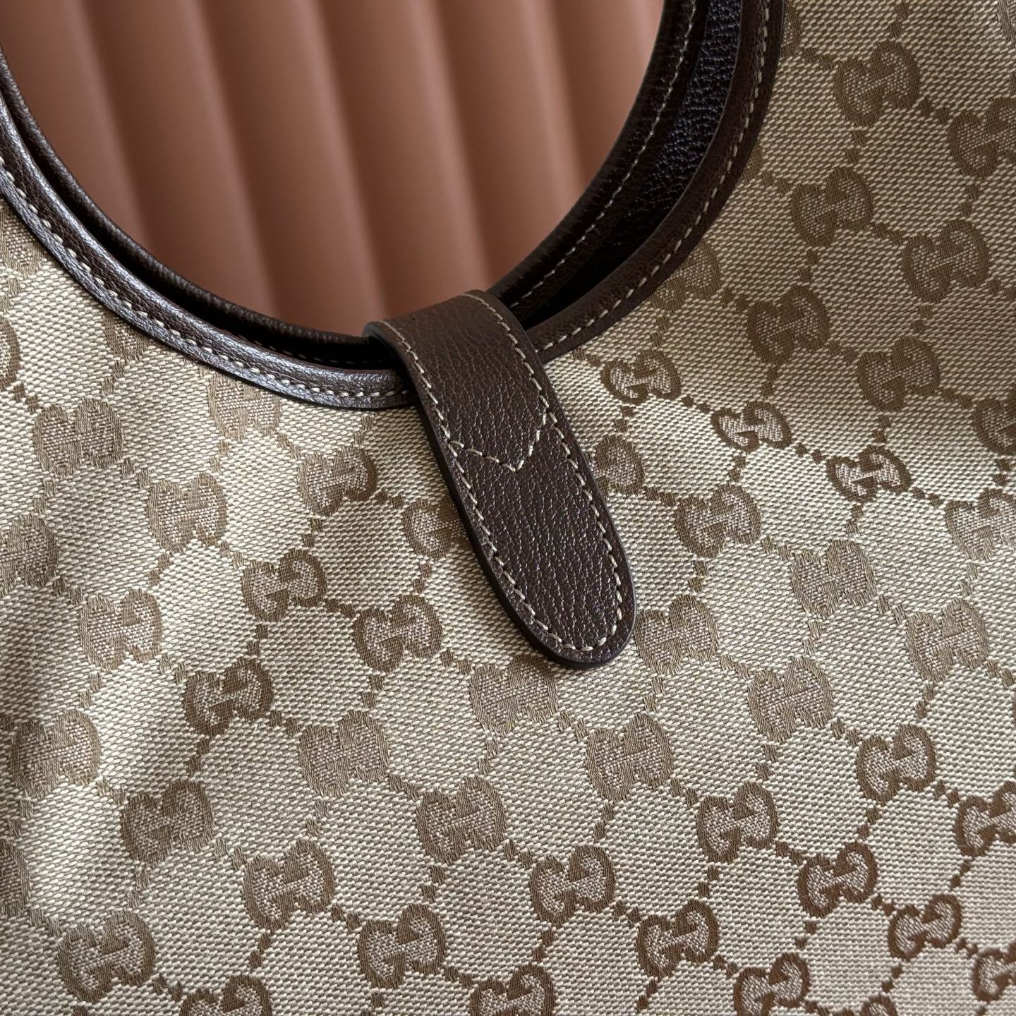 Gucci Tote Bag Canvas Brown