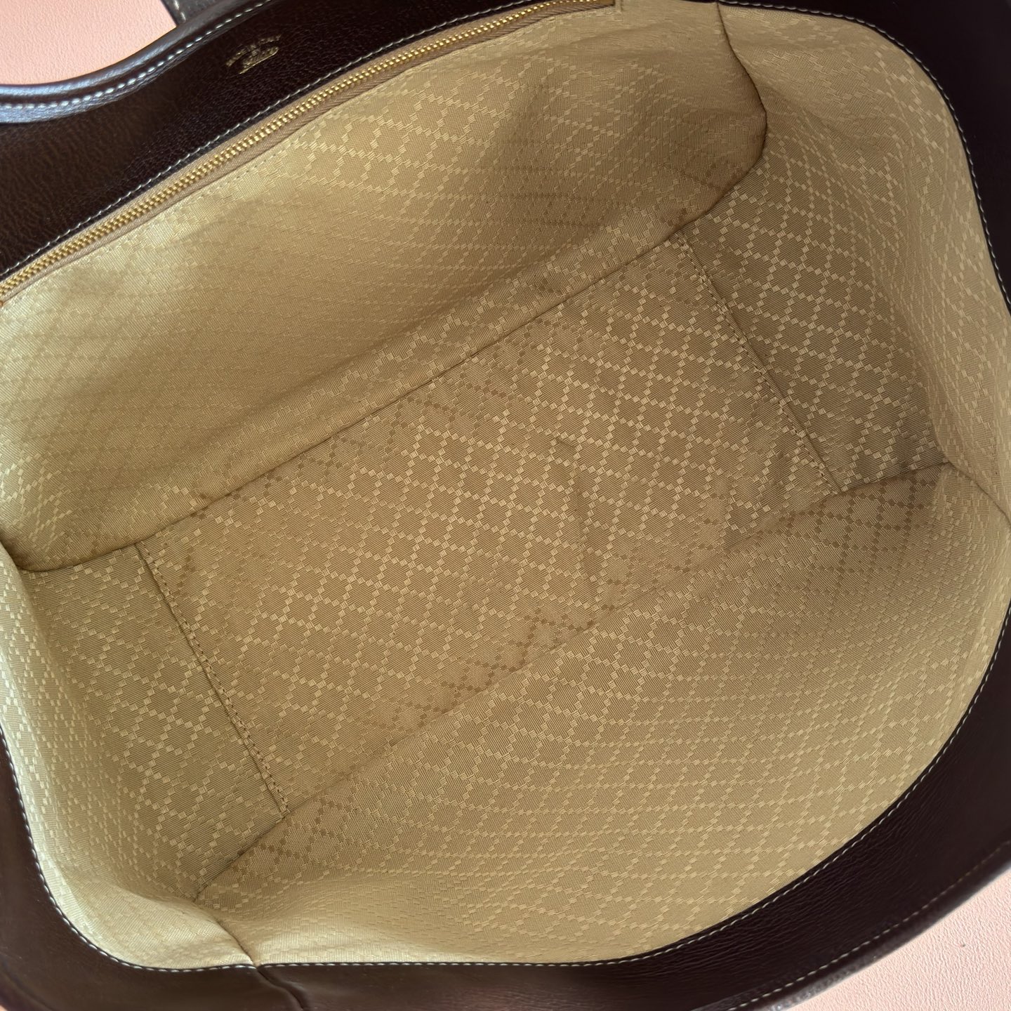 Gucci Tote Bag Canvas Brown