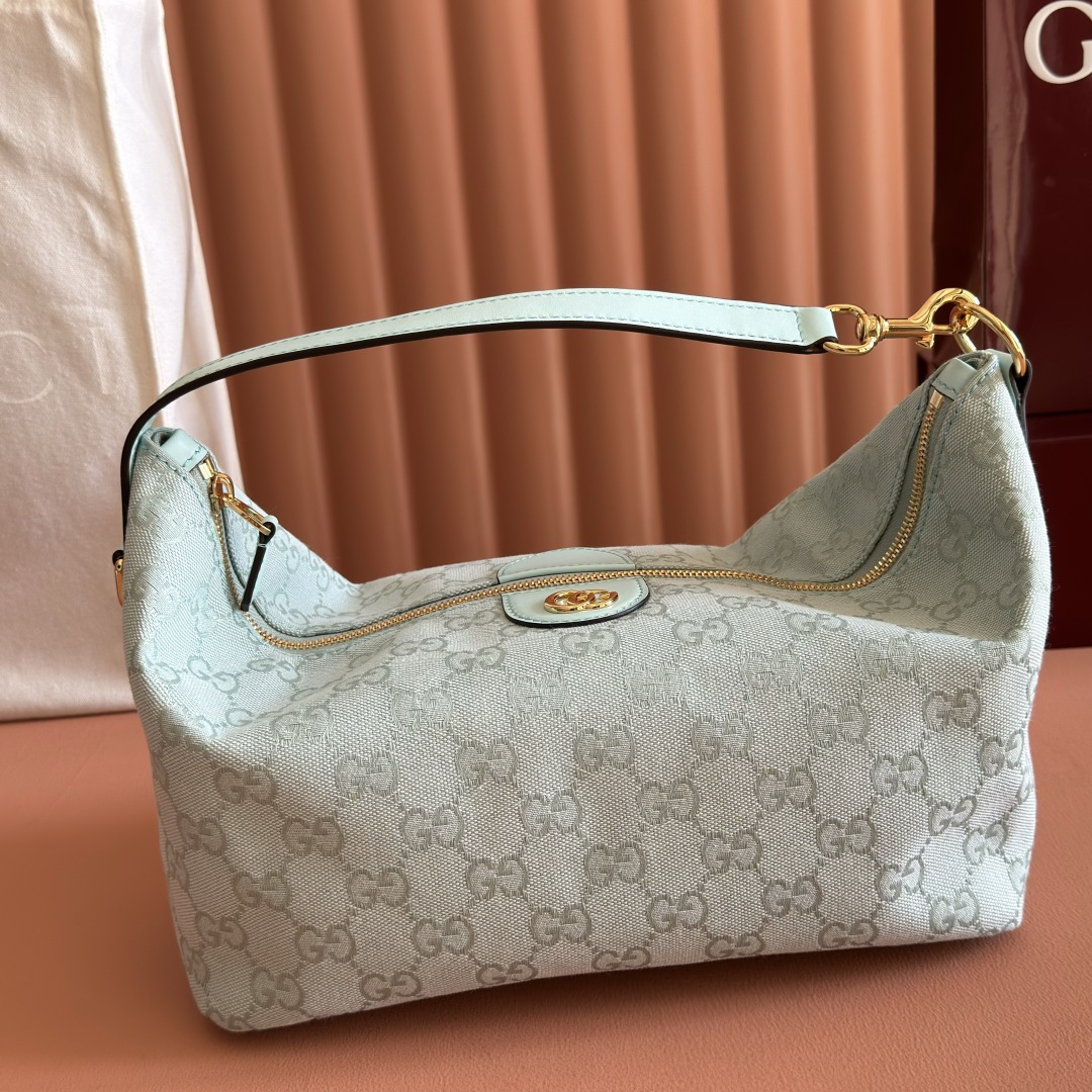 Gucci Tote Bag Canvas Brown Foldable