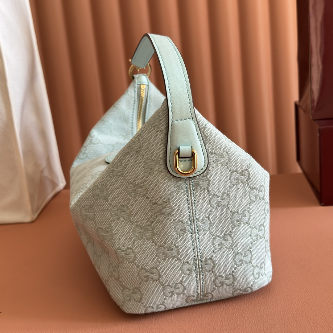 Gucci Tote Bag Canvas Brown Foldable