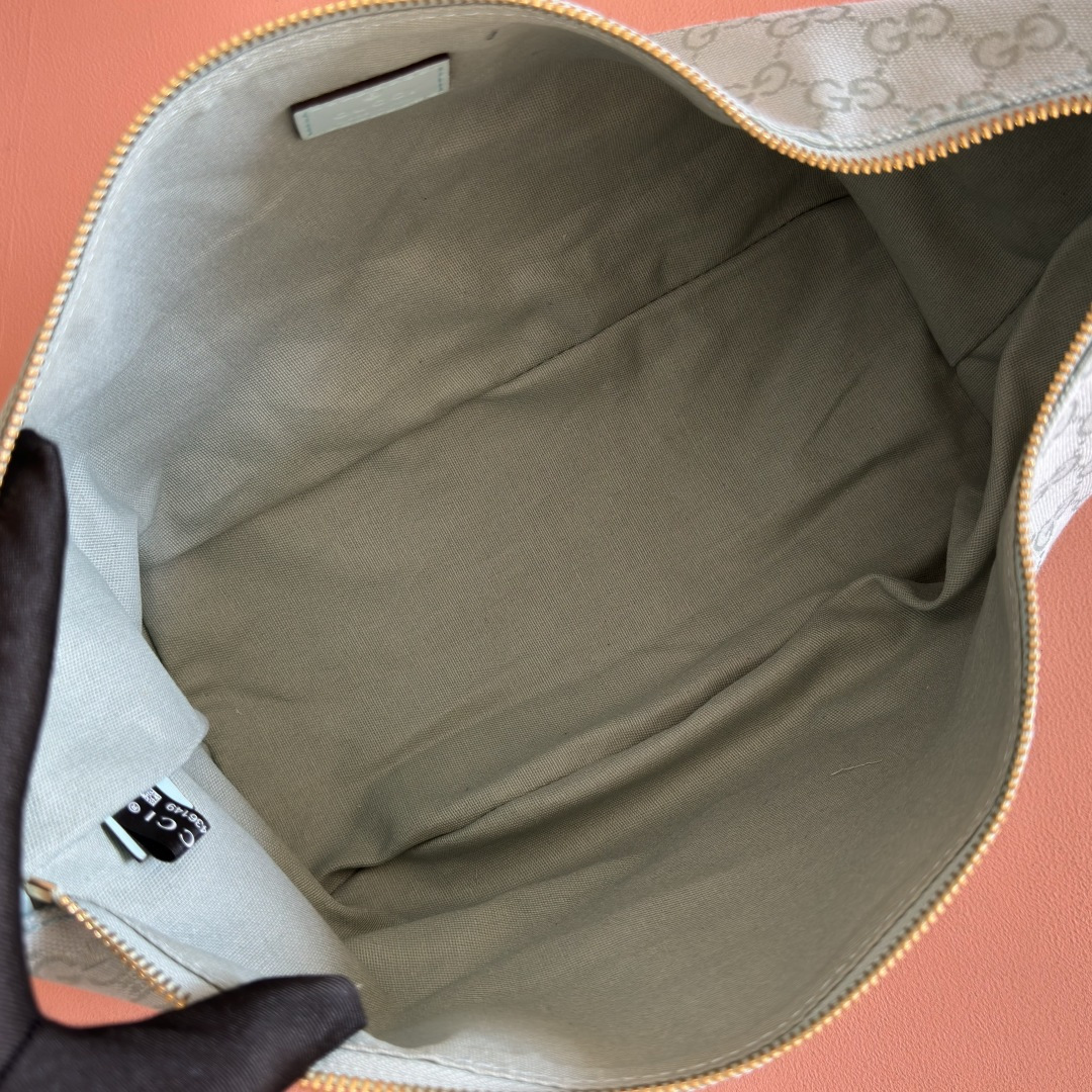 Gucci Tote Bag Canvas Brown Foldable