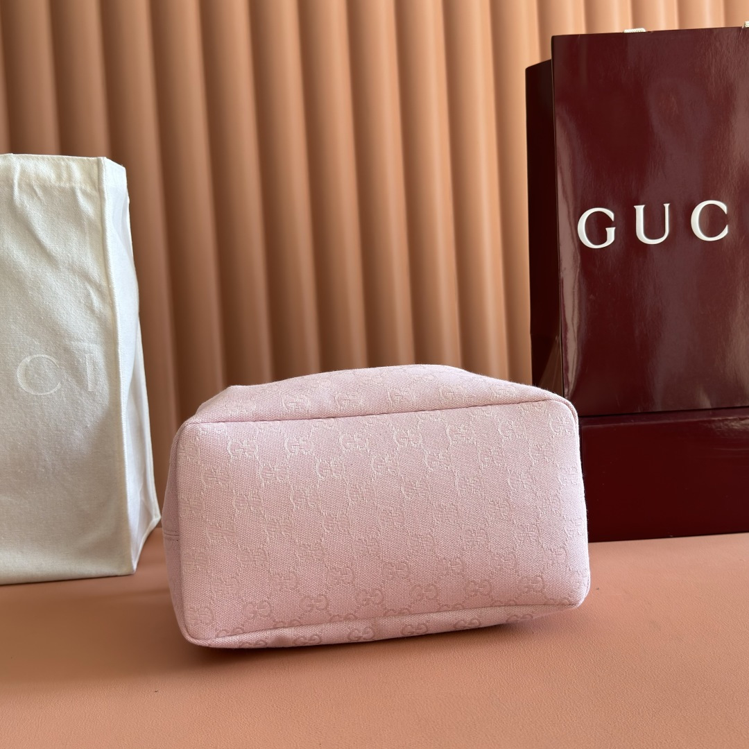 Gucci Tote Bag Canvas Brown Foldable