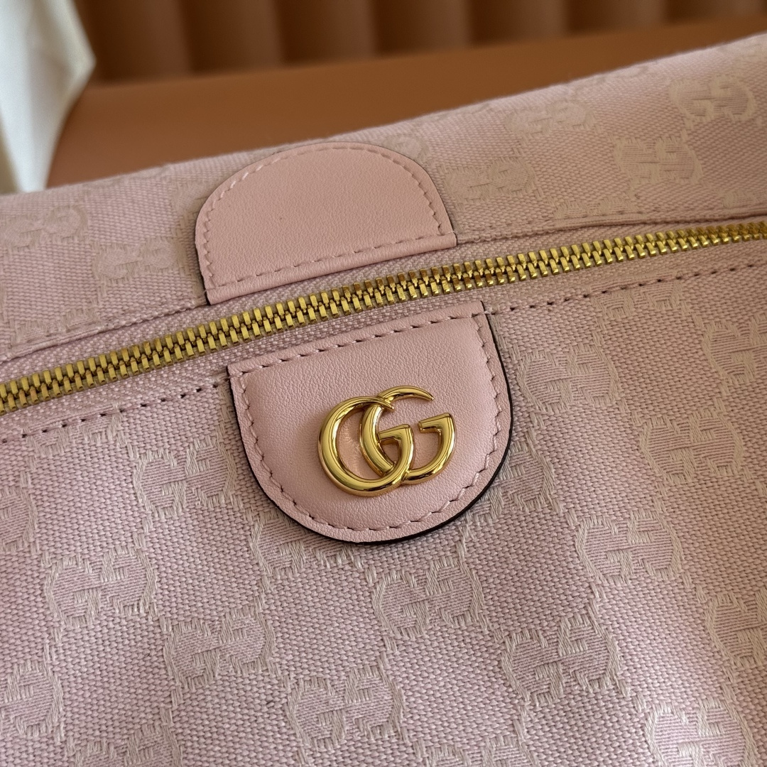 Gucci Tote Bag Canvas Brown Foldable