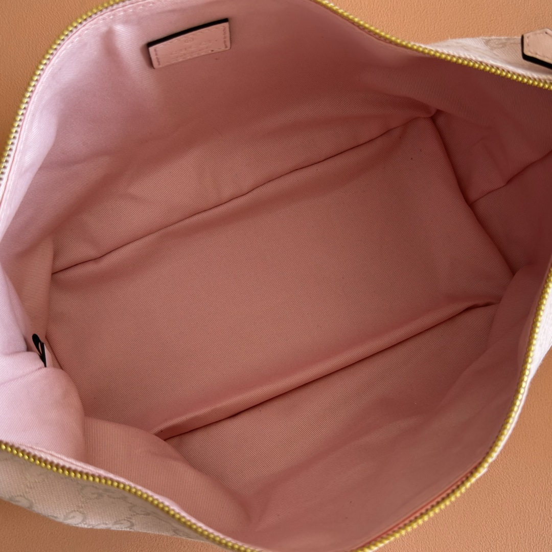 Gucci Tote Bag Canvas Brown Foldable