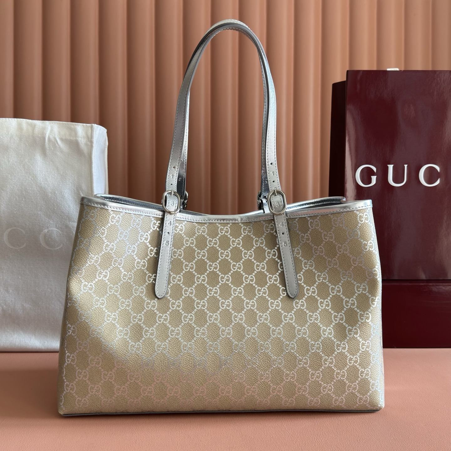 Gucci Tote Bag Brown M-l