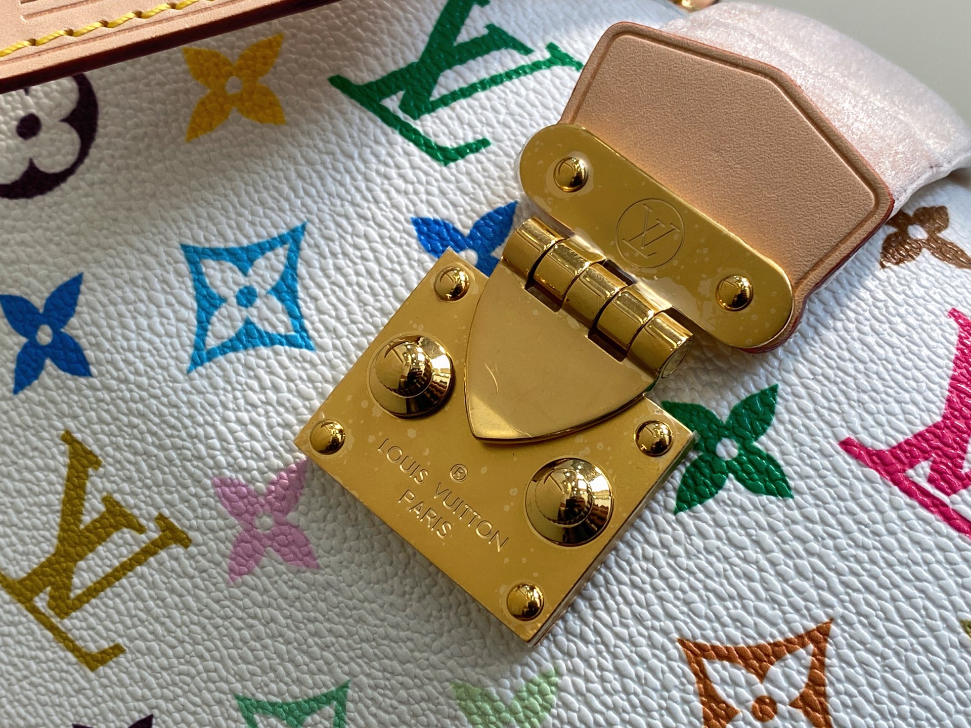 Louis Vuitton Basic Bag Cow Leather Gold M-l-s
