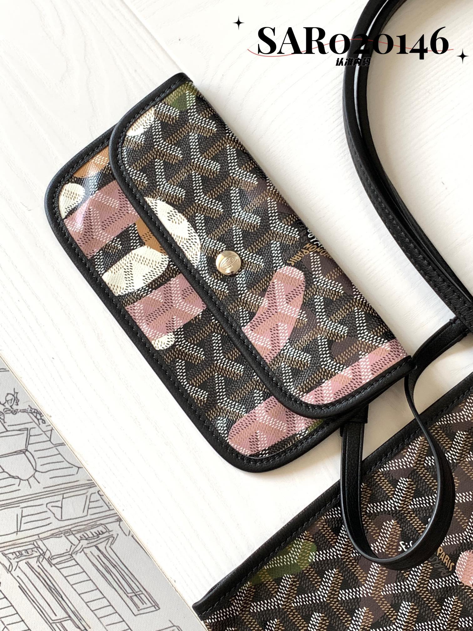 Goyard Basic Bag Canvas Blue M-l-s