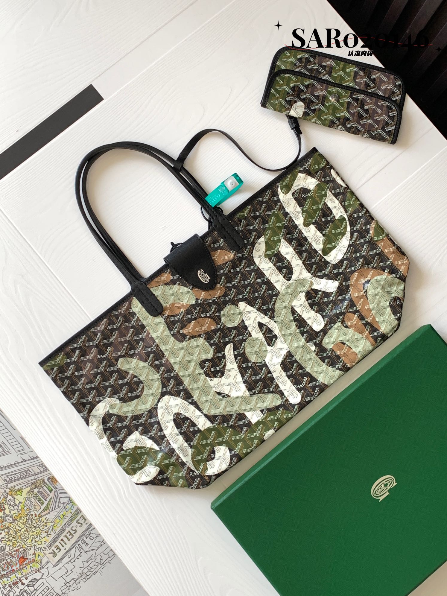 Goyard Basic Bag Canvas Blue M-l-s