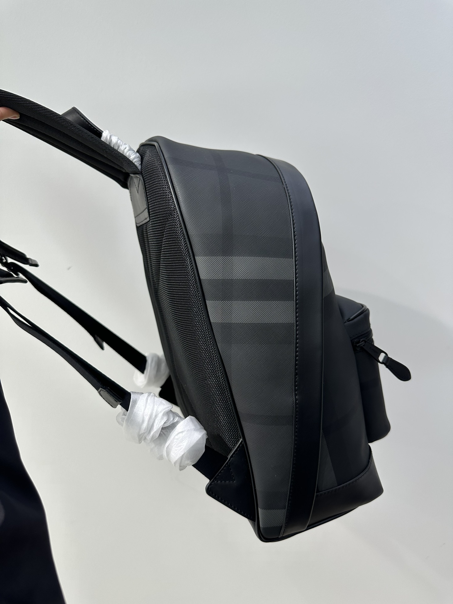 Burberry Shoulder Bag Canvas Blue M