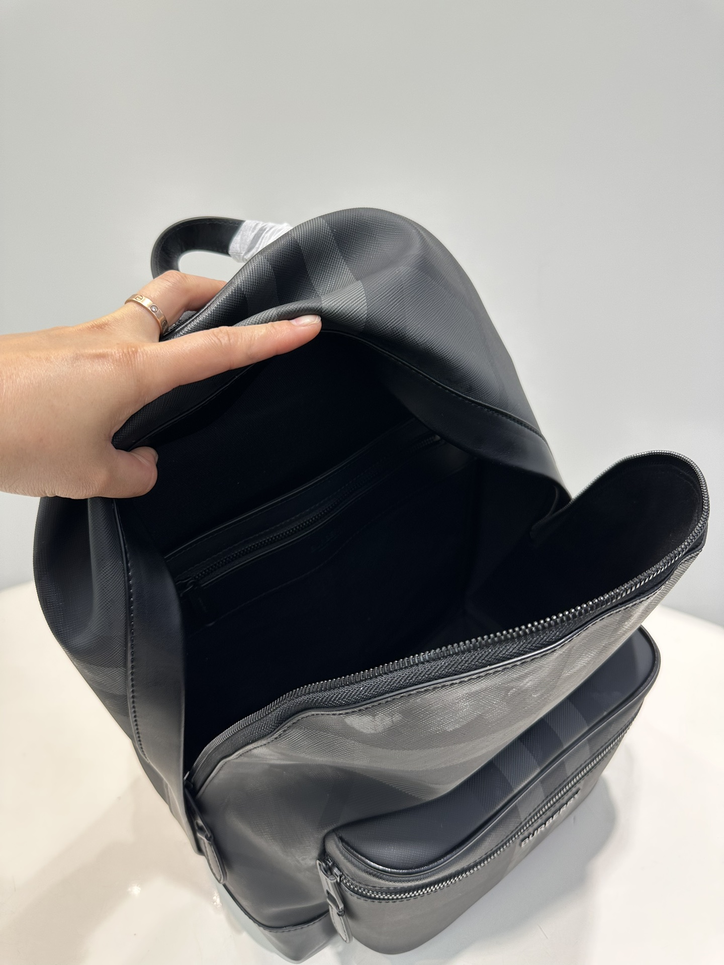 Burberry Shoulder Bag Canvas Blue M