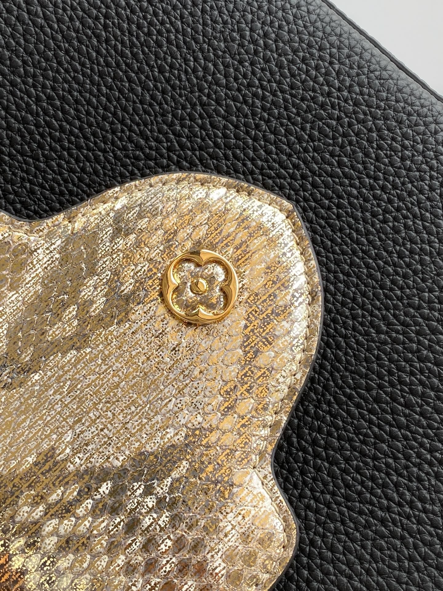 Louis Vuitton Basic Bag Cow Leather Black M-l-s