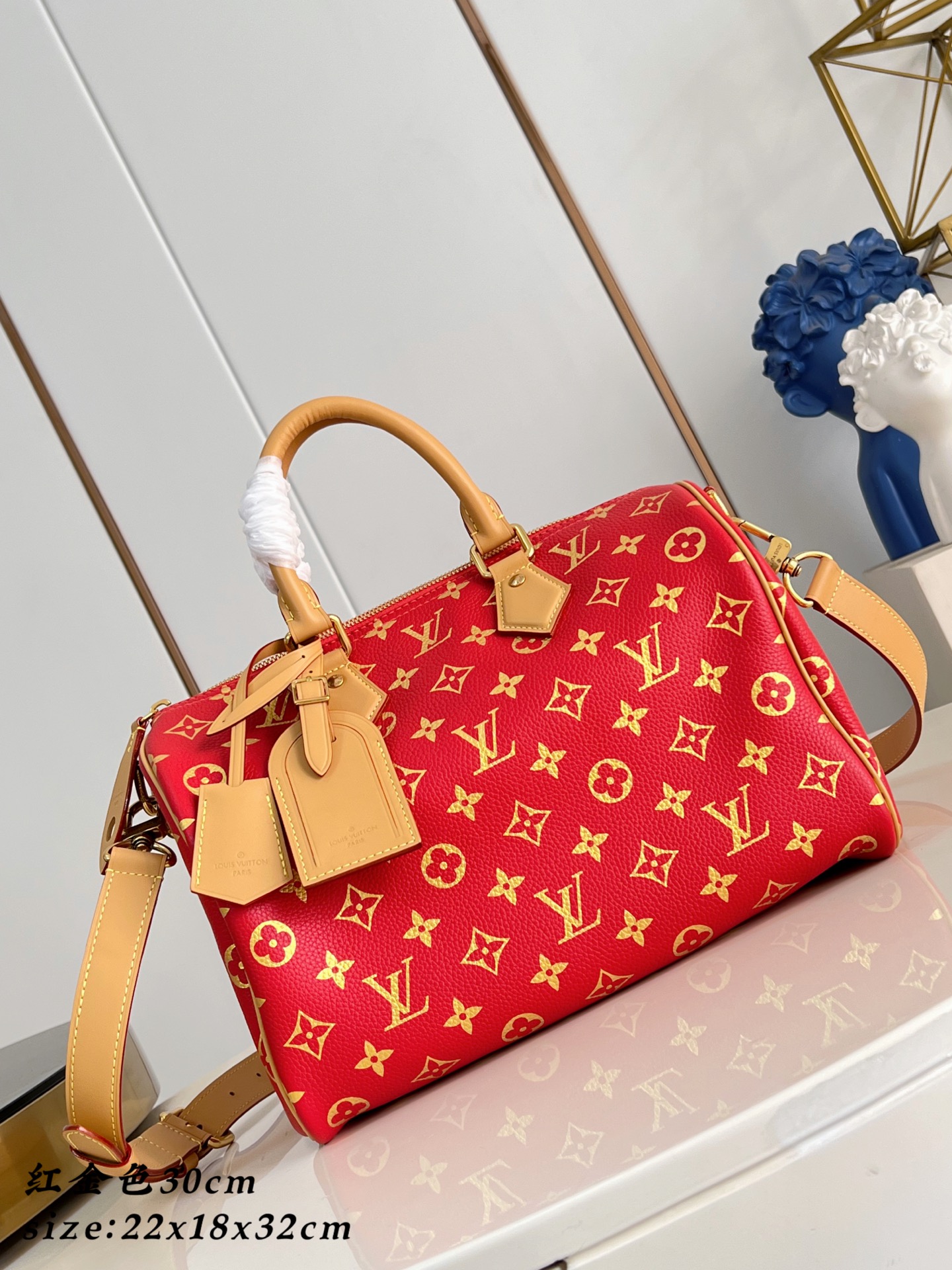 Louis Vuitton Basic Bag Cow Leather Gold M-l-s