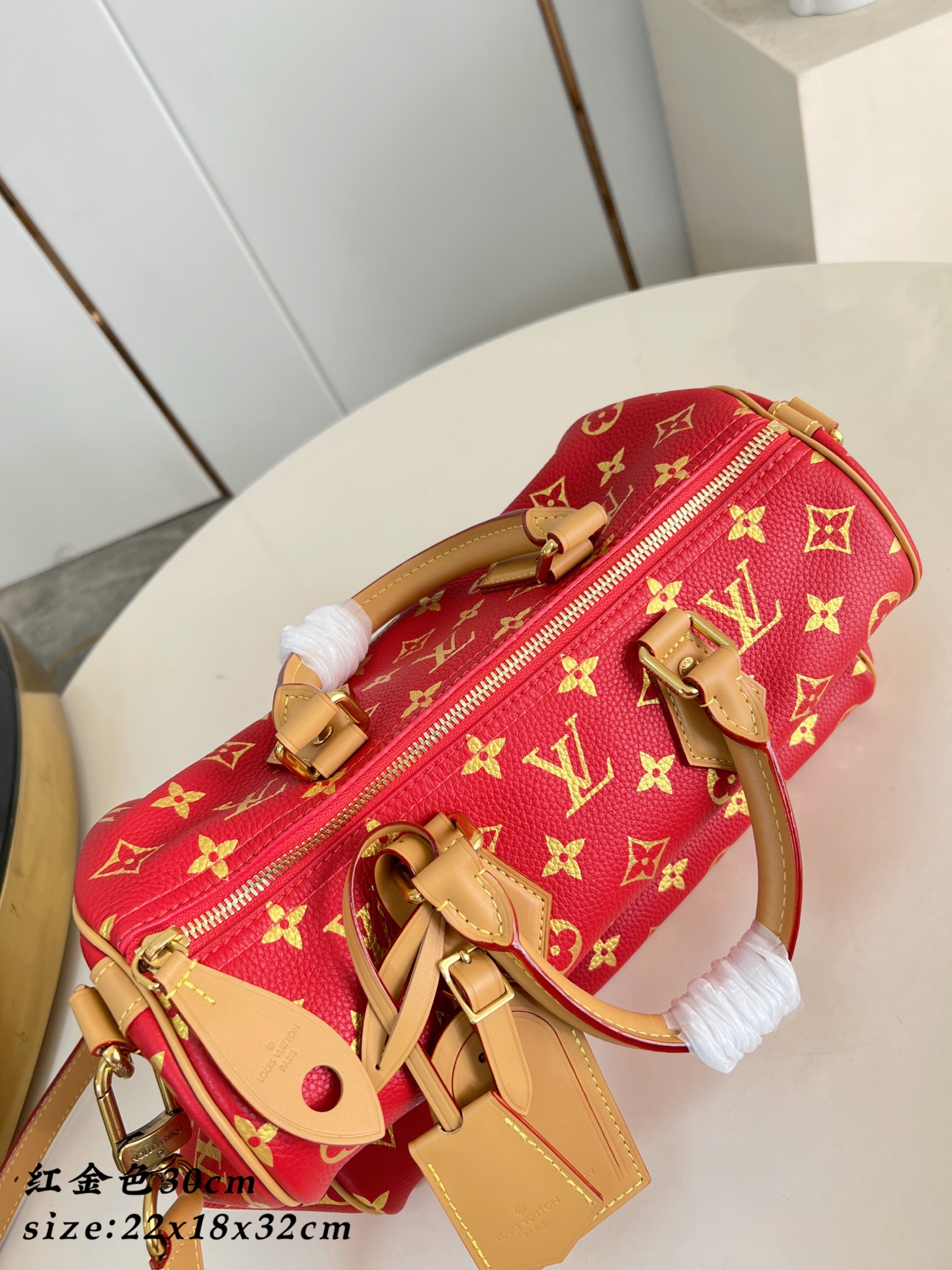 Louis Vuitton Basic Bag Cow Leather Gold M-l-s
