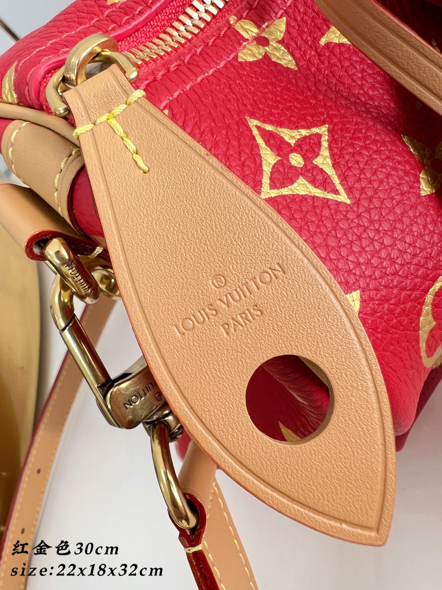 Louis Vuitton Basic Bag Cow Leather Gold M-l-s