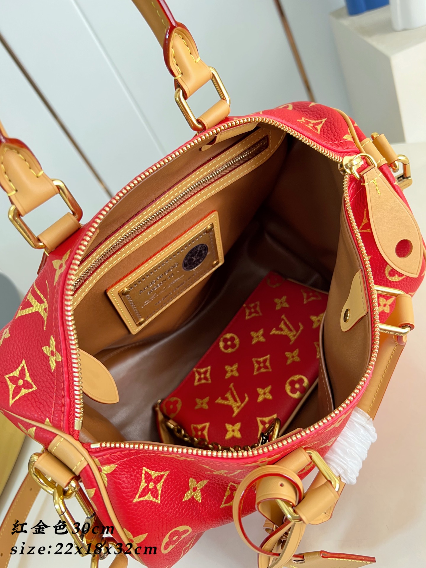 Louis Vuitton Basic Bag Cow Leather Gold M-l-s
