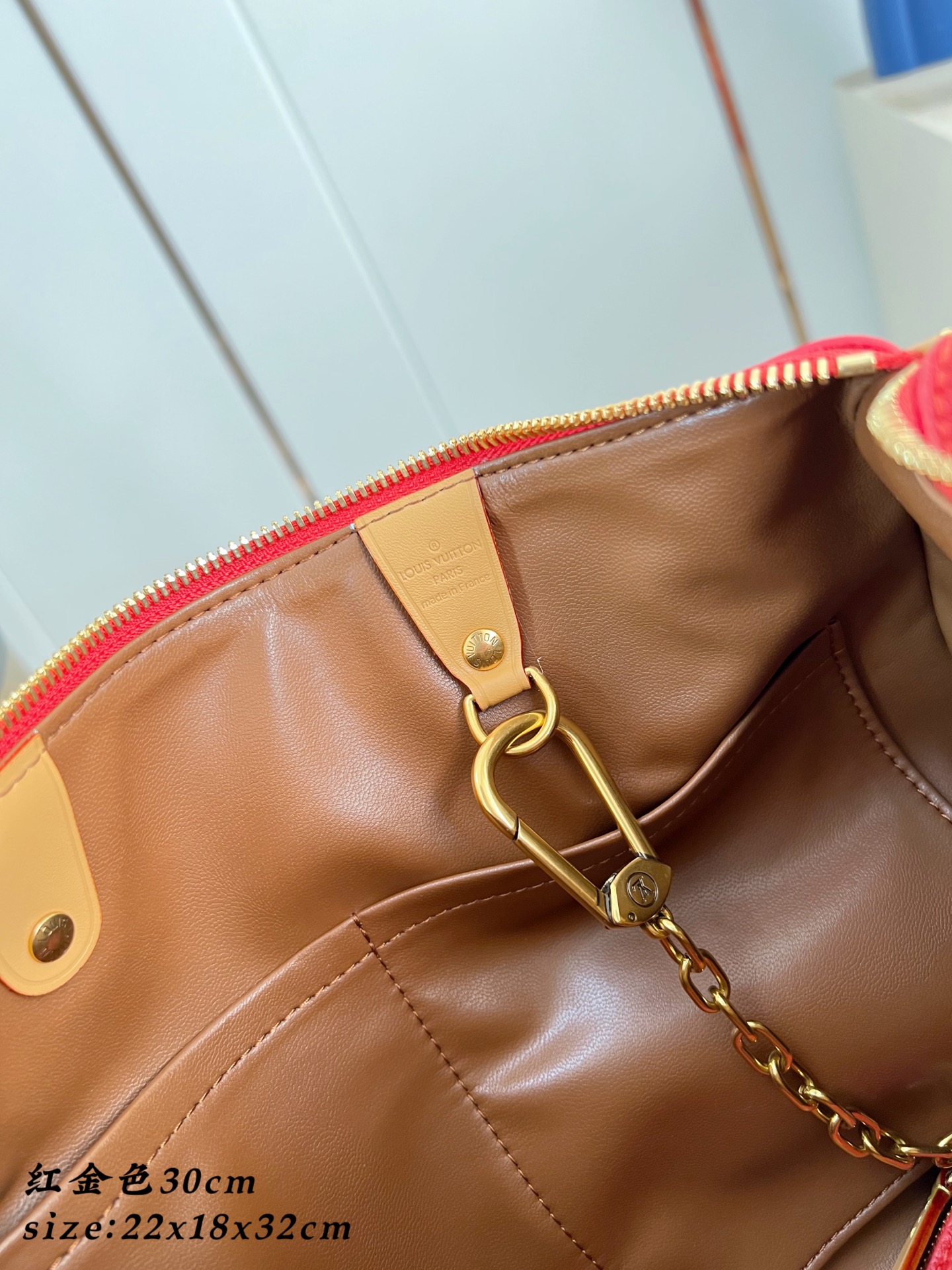 Louis Vuitton Basic Bag Cow Leather Gold M-l-s