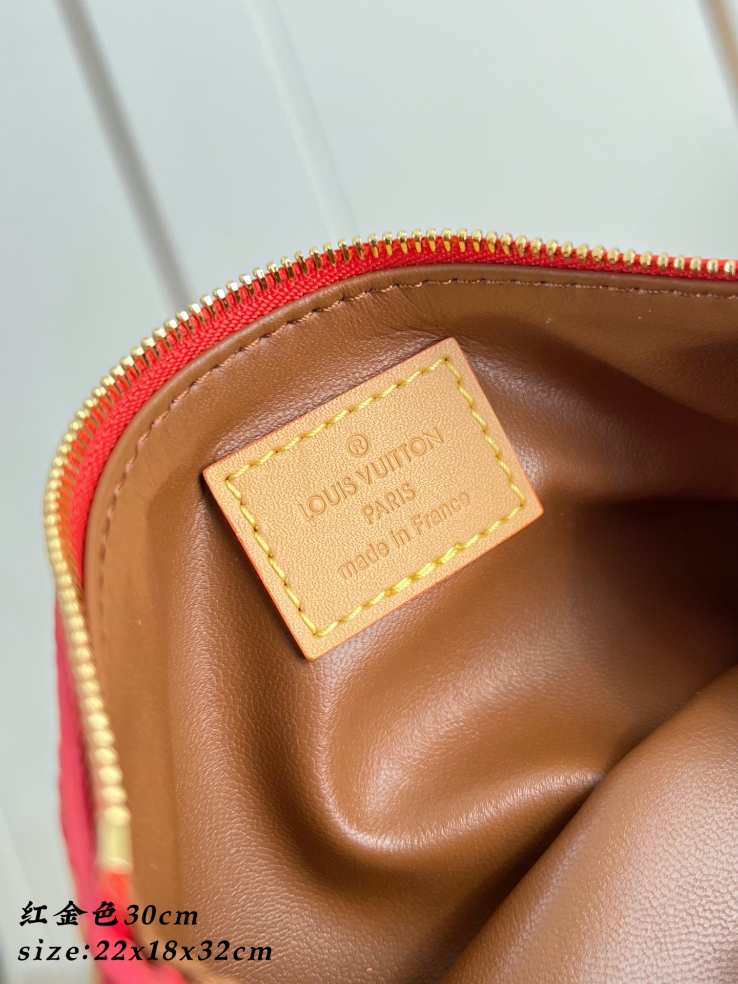 Louis Vuitton Basic Bag Cow Leather Gold M-l-s