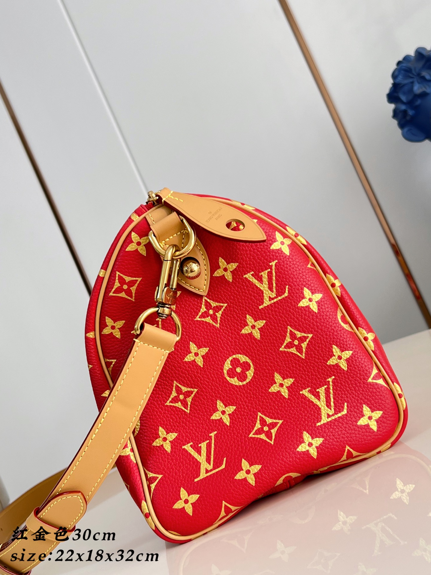 Louis Vuitton Basic Bag Cow Leather Gold M-l-s