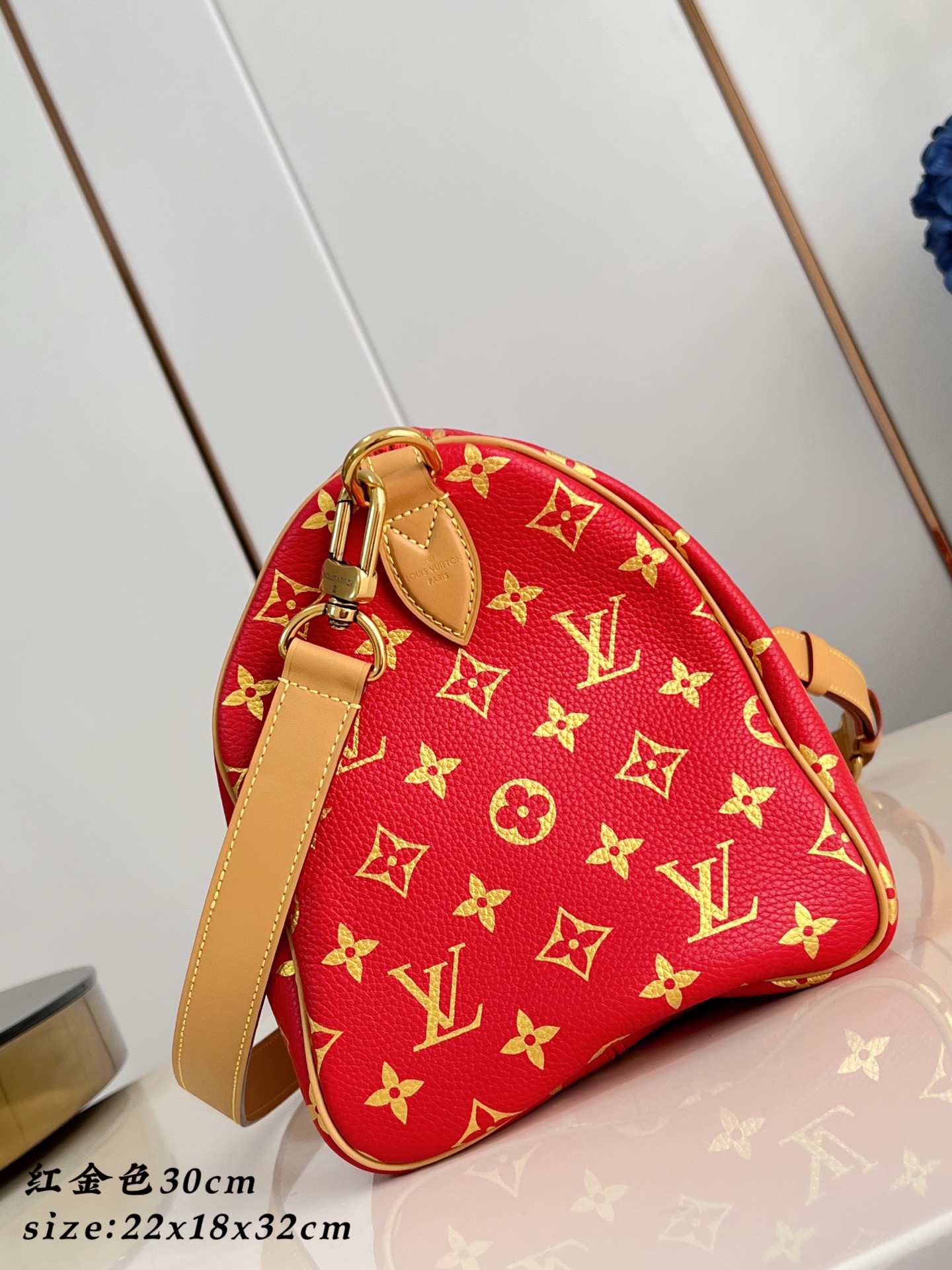 Louis Vuitton Basic Bag Cow Leather Gold M-l-s