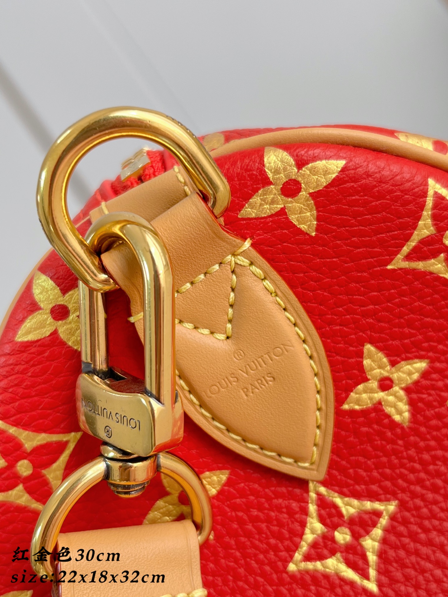 Louis Vuitton Basic Bag Cow Leather Gold M-l-s