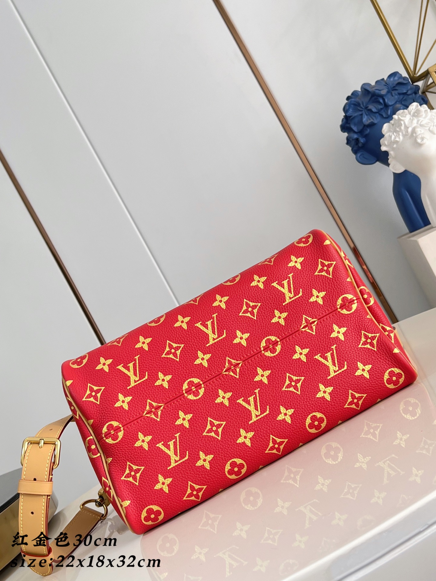 Louis Vuitton Basic Bag Cow Leather Gold M-l-s