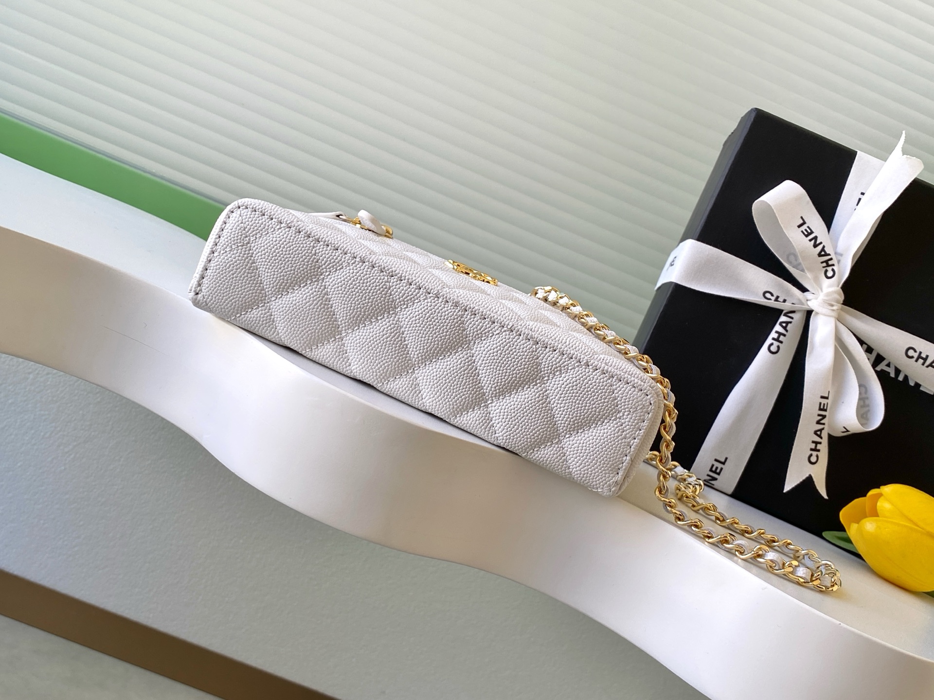 Chanel Basic Bag Cow Leather White L