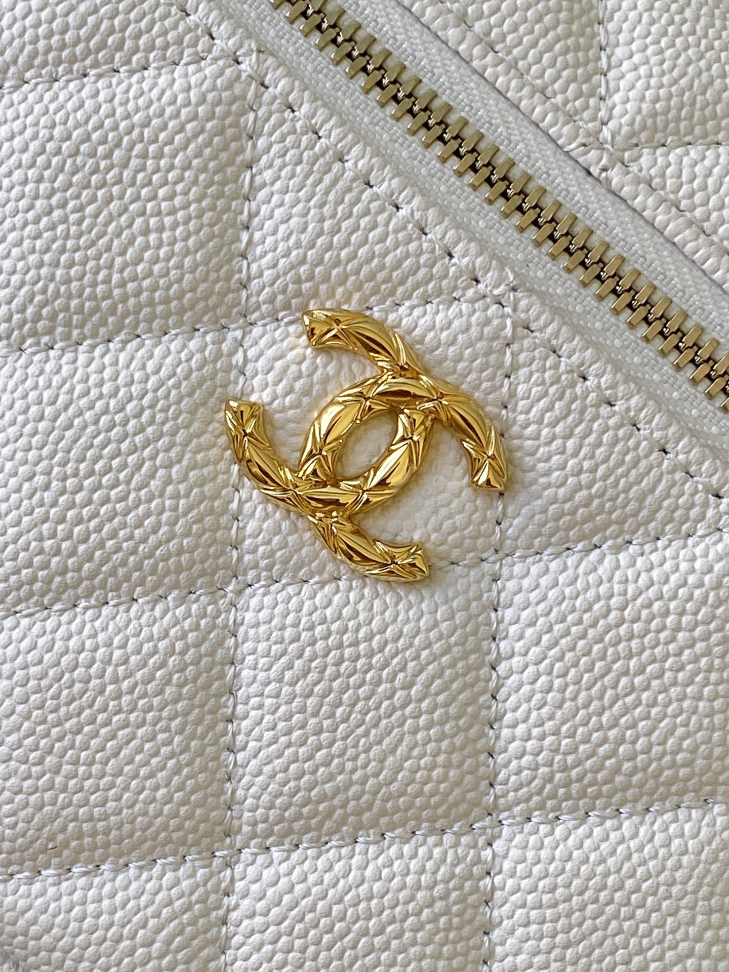 Chanel Basic Bag Cow Leather White L