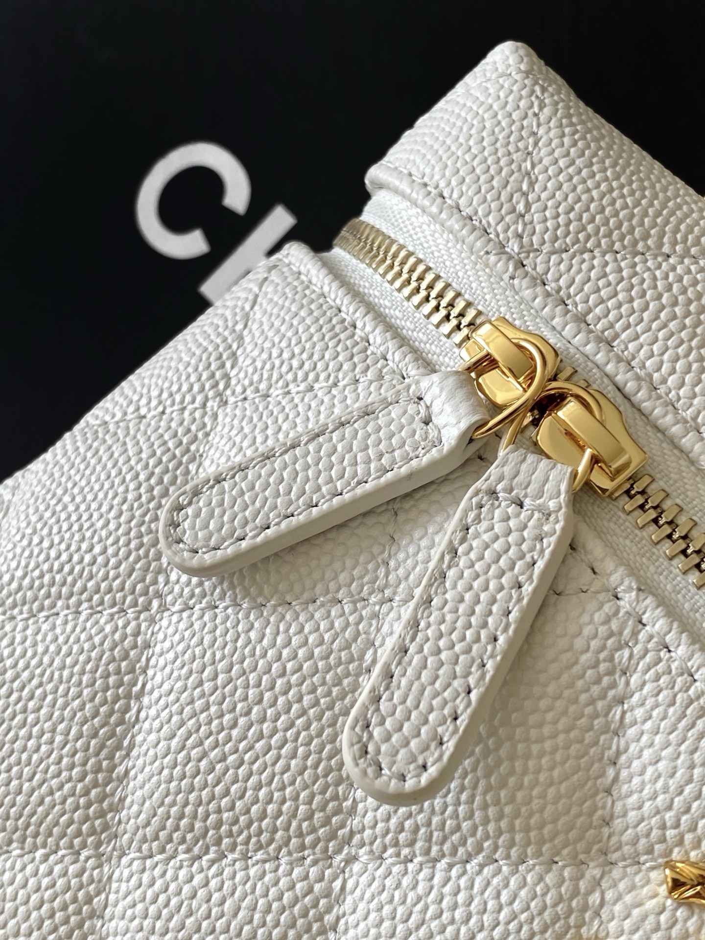 Chanel Basic Bag Cow Leather White L