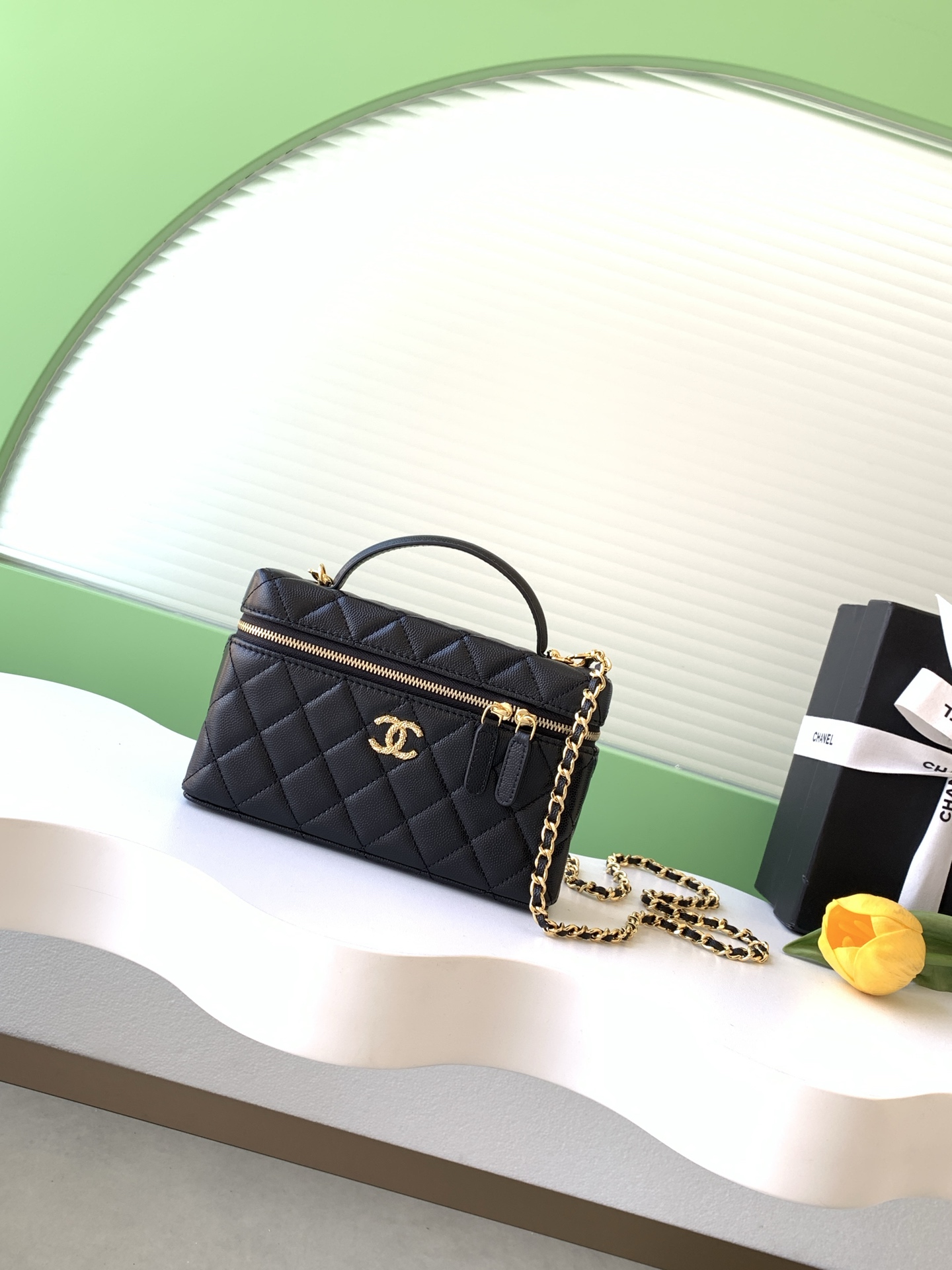 Chanel Basic Bag Cow Leather Black L