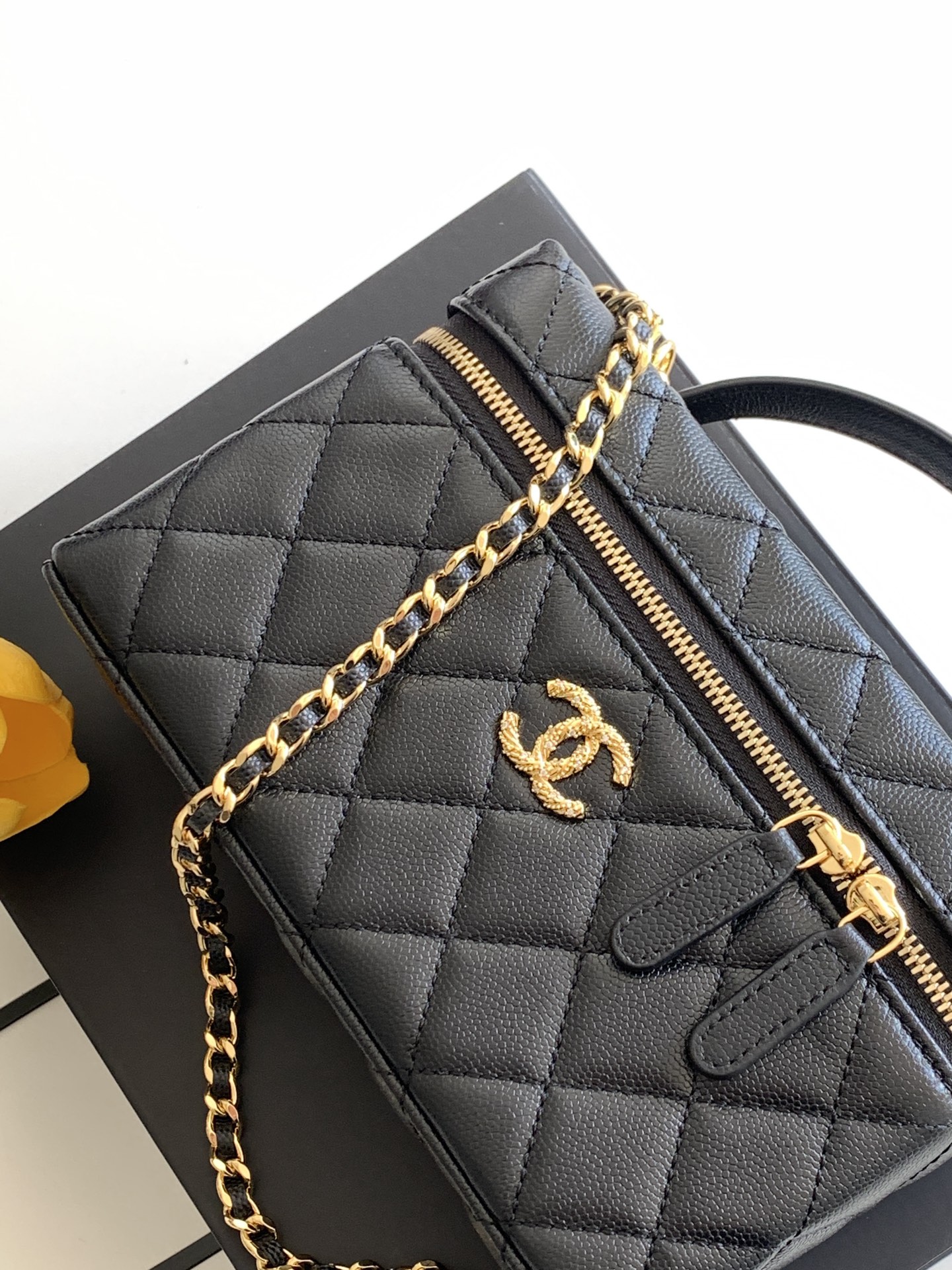Chanel Basic Bag Cow Leather Black L