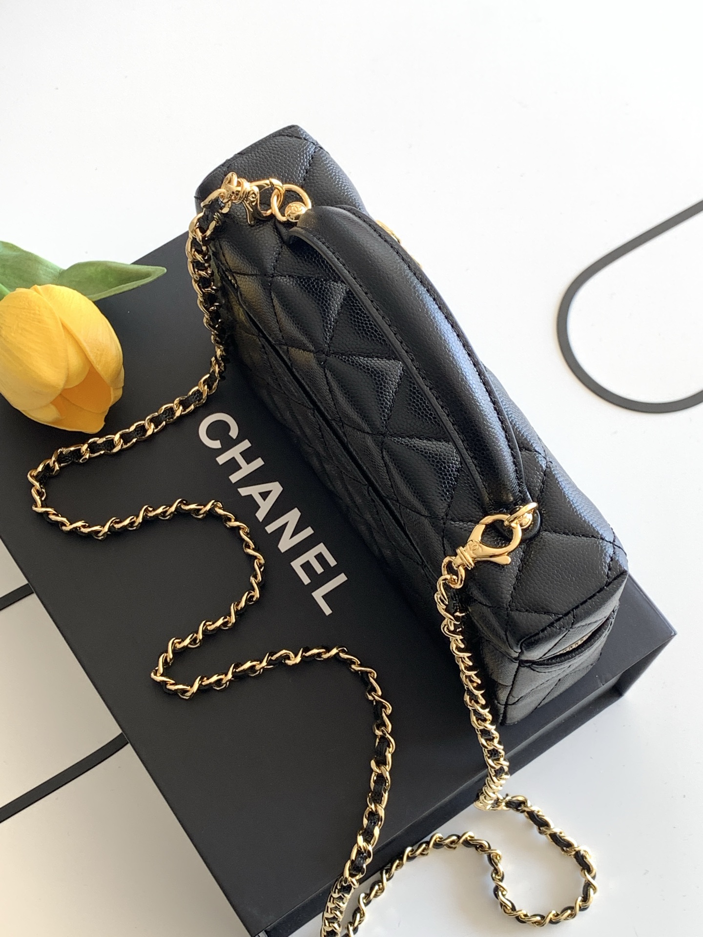 Chanel Basic Bag Cow Leather Black L