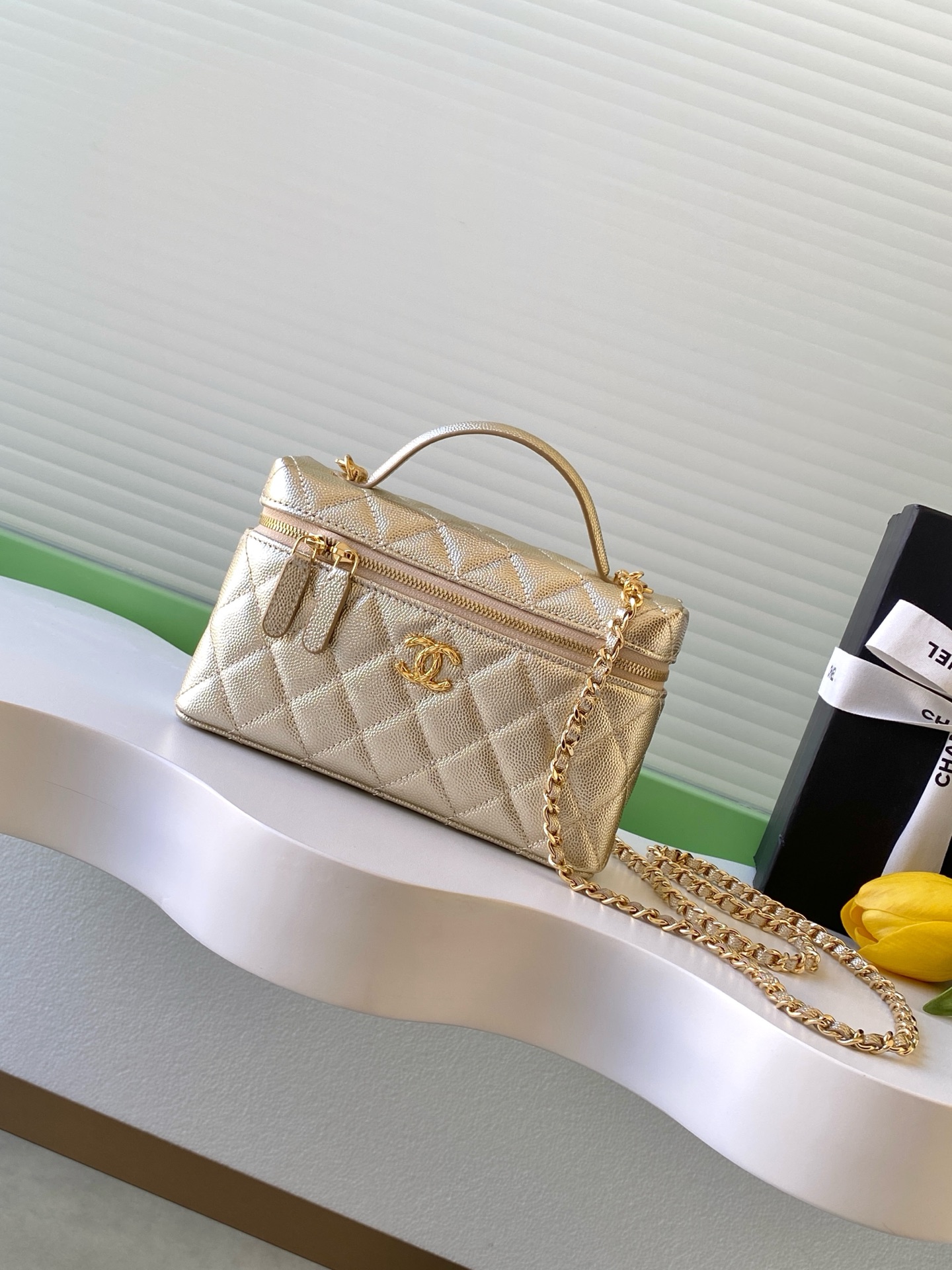 Chanel Basic Bag Cow Leather Gold L