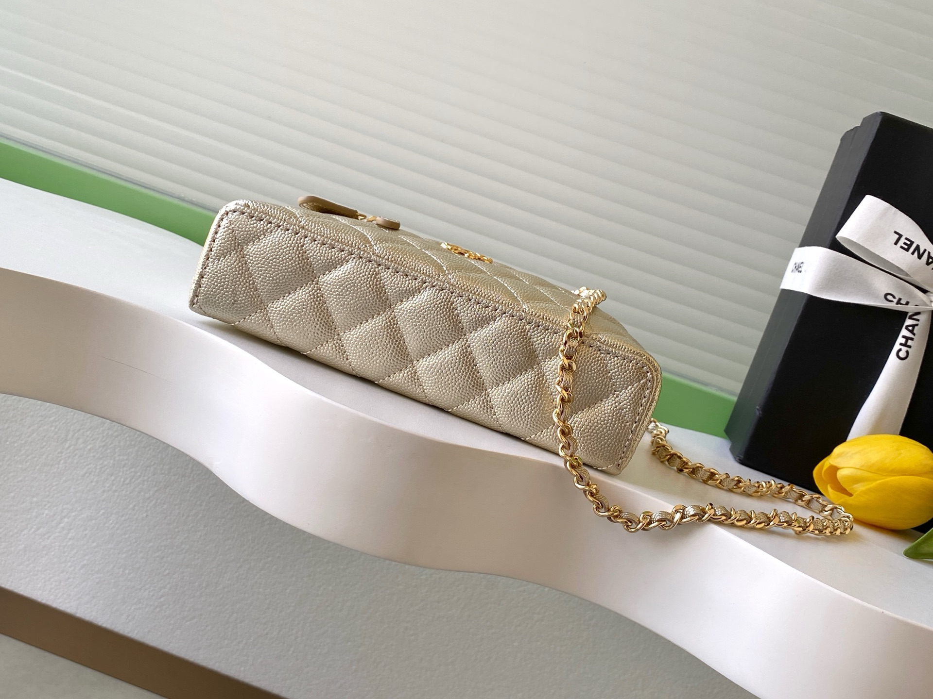 Chanel Basic Bag Cow Leather Gold L