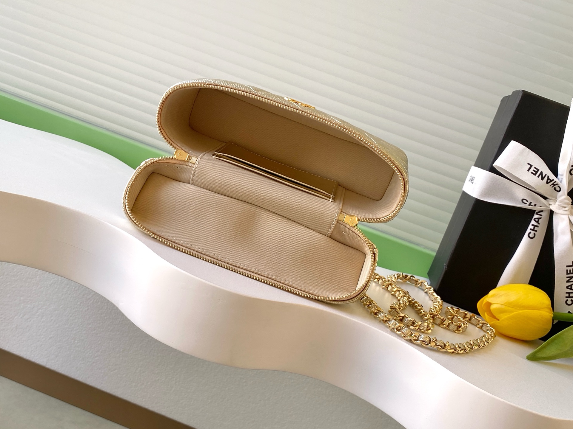 Chanel Basic Bag Cow Leather Gold L