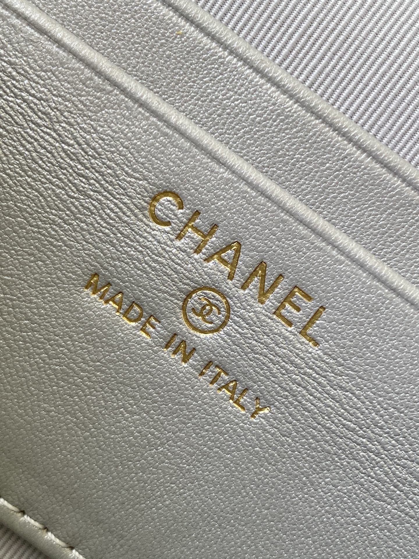 Chanel Basic Bag Cow Leather Silver L
