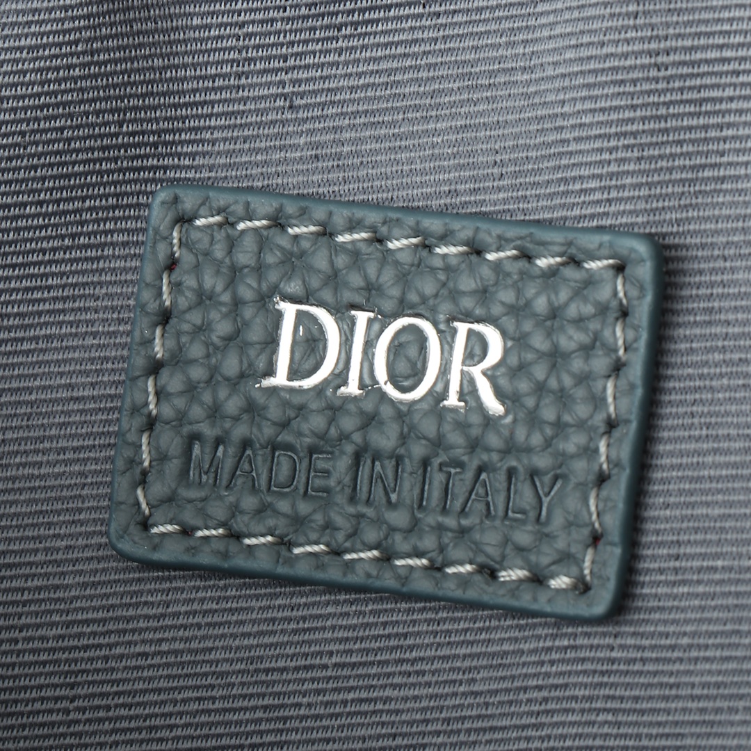 Dior Clutch Bag Cow Leather Gray L-s-276l