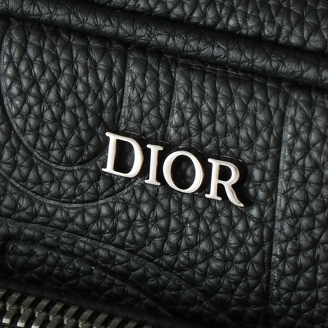 Dior Clutch Bag Cow Leather Black L-s-276l