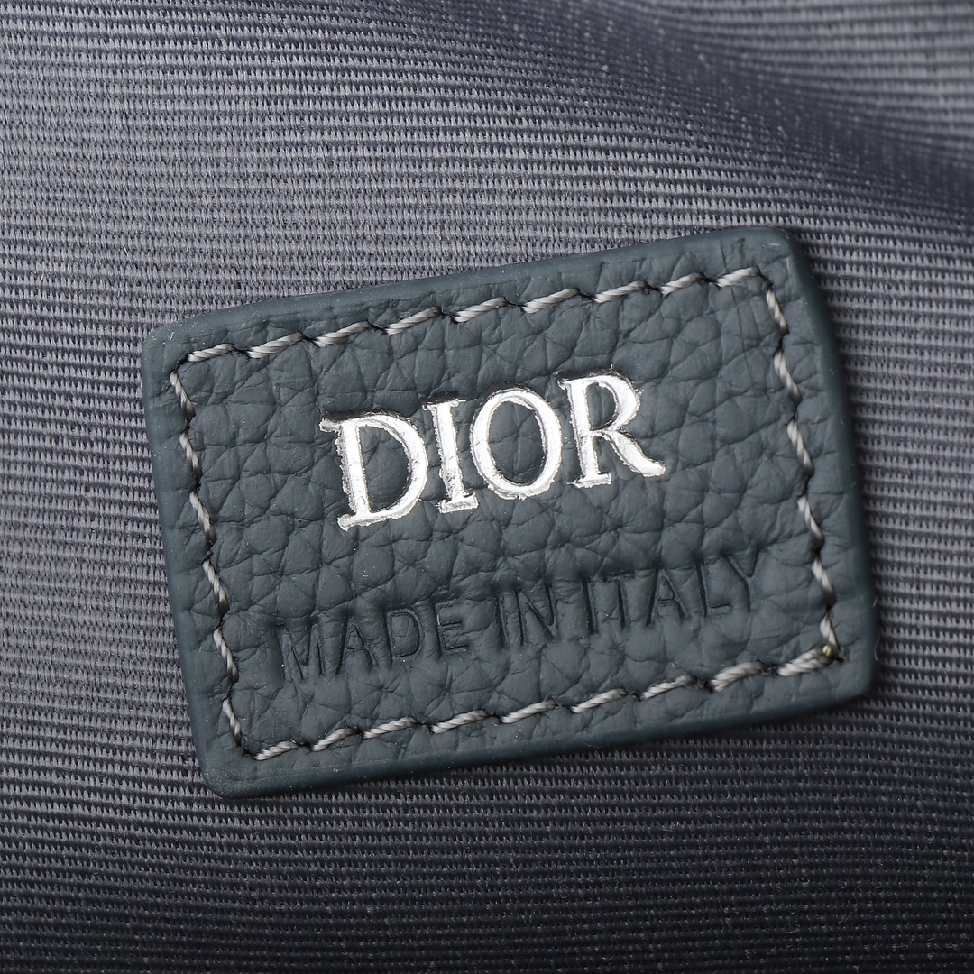 Dior Clutch Bag Nylon Gray L-s