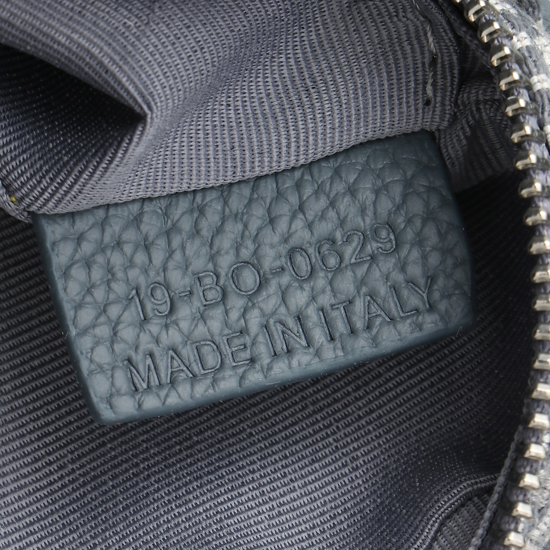 Dior Clutch Bag Nylon Gray L-s