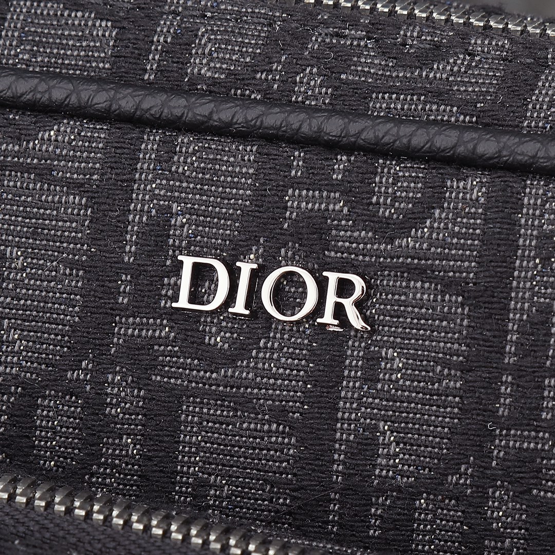 Dior Clutch Bag Nylon Black L-s