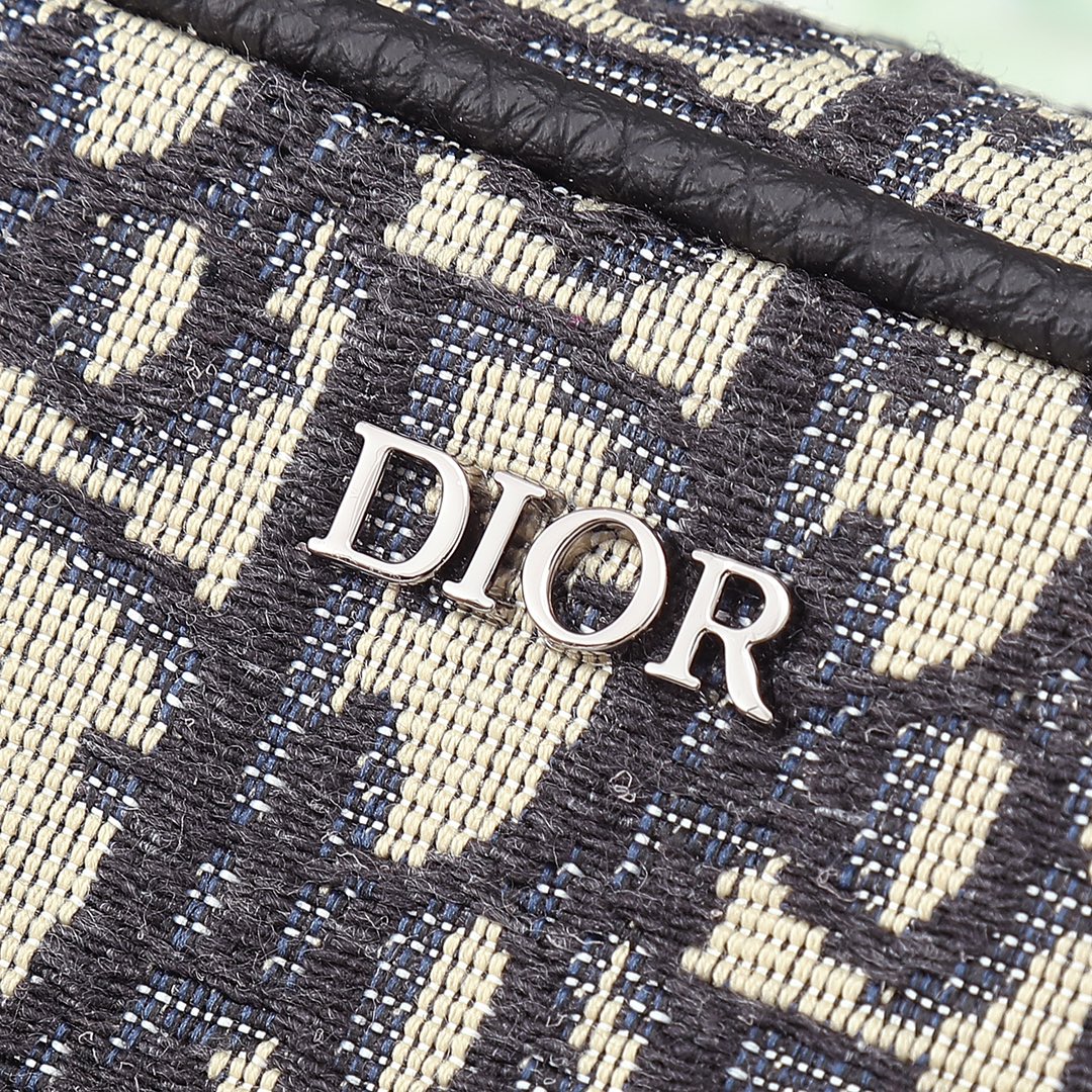 Dior Clutch Bag Nylon Beige L-s